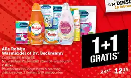 Coop Alle Robijn Wasmiddel of Dr. Beckmann aanbieding