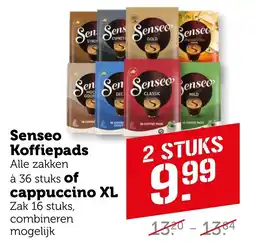 Coop Senseo Koffiepads of cappuccino XL aanbieding