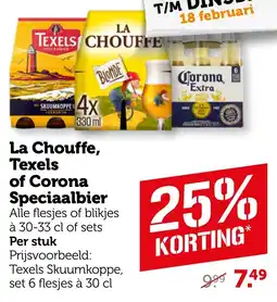 Coop La Chouffe, Texels of Corona Speciaalbier aanbieding