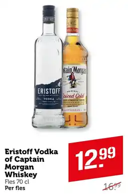 Coop Eristoff Vodka of Captain Morgan Whiskey aanbieding