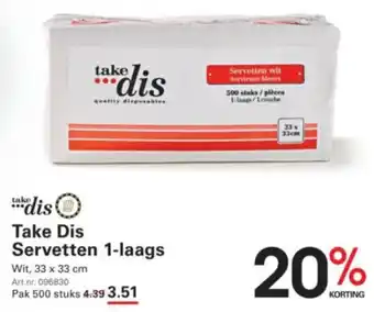 Sligro Take Dis Servetten aanbieding