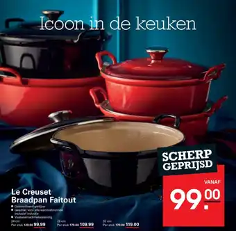 Sligro Le Creuset Braadpan Faitout aanbieding