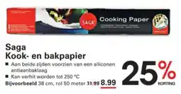 Sligro Saga Kook en bakpapier aanbieding