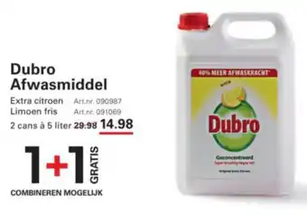 Sligro Dubro Afwasmiddel aanbieding