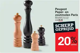 Sligro Peugeot Peper en zoutmolen Paris aanbieding