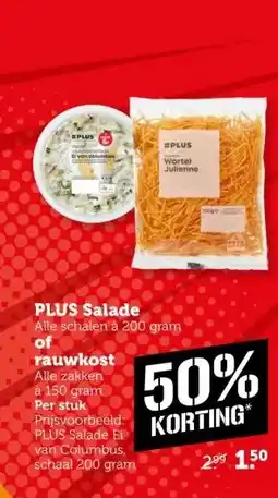 Coop PLUS Salade of rauwkorst aanbieding