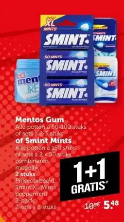 Coop Mentos Gum of Smint Mints aanbieding