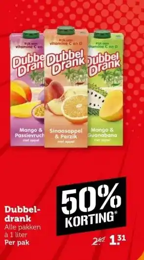 Coop Dubbel- drank aanbieding