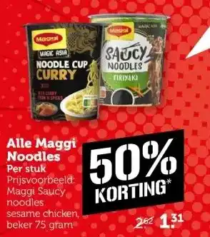 Coop Alle Maggi Noodles aanbieding