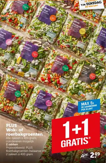 Coop PLUS Wok of roerbakgroenten aanbieding