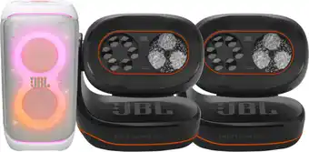 Coolblue JBL Partybox 320 Wit + 2x JBL Partylight Beam aanbieding