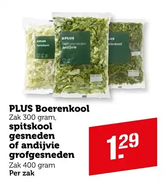 Coop PLUS Boerenkool, spitskool gesneden of andijvie grofgesneden aanbieding