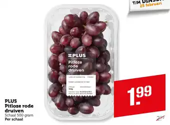 Coop PLUS Pitloze rode druiven aanbieding