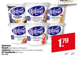 Coop Optimel Kwark, yoghurt, of vanillevla aanbieding