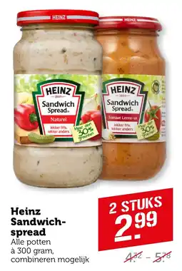 Coop Heinz Sandwich spread aanbieding