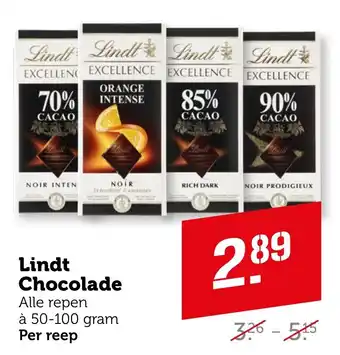 Coop Lindt Chocolade aanbieding