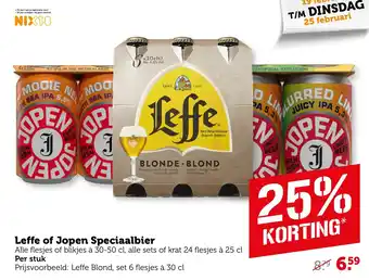 Coop Leffe of Jopen Speciaalbier aanbieding