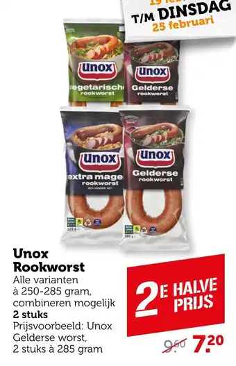 Coop Unox Rookworst aanbieding