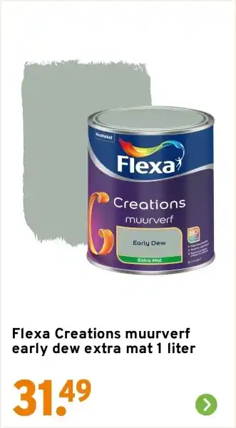 GAMMA Flexa Creations muurverf early dew extra mat aanbieding