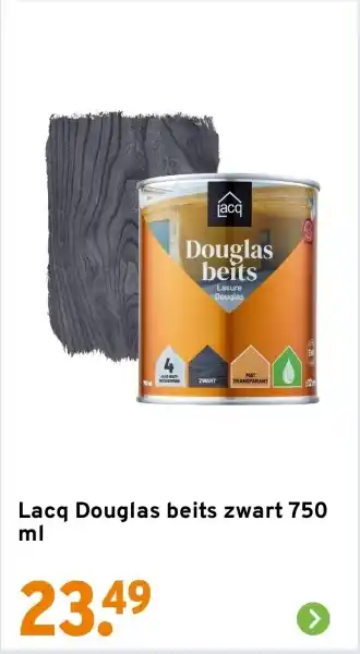 GAMMA Lacq Douglas beits zwart aanbieding