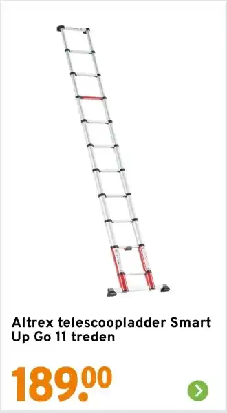 GAMMA Altrex telescoopladder Smart Up Go 11 treden aanbieding