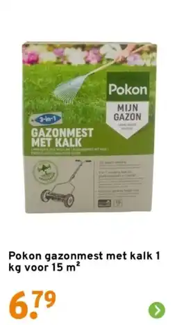 GAMMA Pokon gazonmest met kalk 1 kg voor 15 m aanbieding