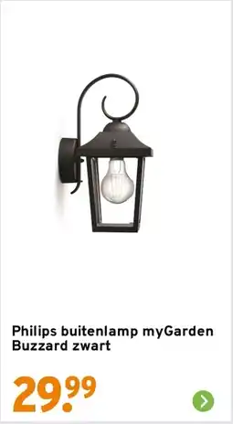 GAMMA Philips buitenlamp myGarden Buzzard zwart aanbieding