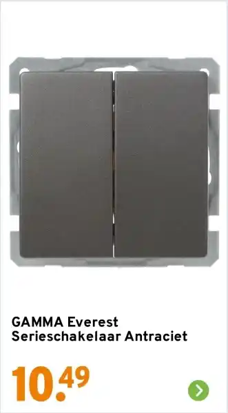 GAMMA GAMMA Everest Serieschakelaar Antraciet aanbieding