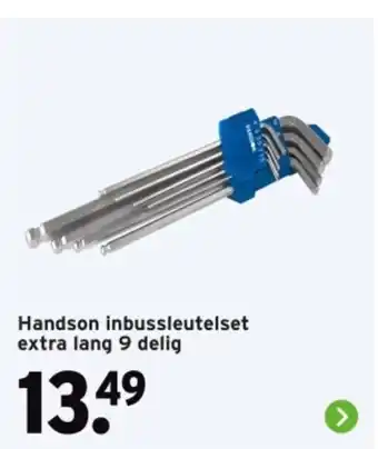 GAMMA Handson inbussleutelset extra lang 9 delig aanbieding