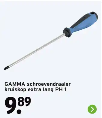 GAMMA GAMMA schroevendraaier kruiskop extra lang PH 1 aanbieding