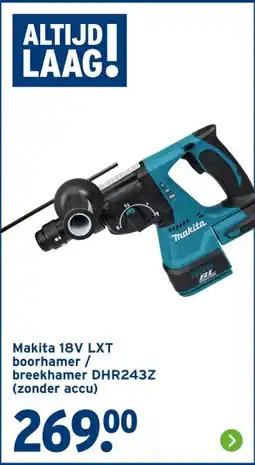 GAMMA Makita 18V LXT boorhamer/ breekhamer DHR243Z aanbieding