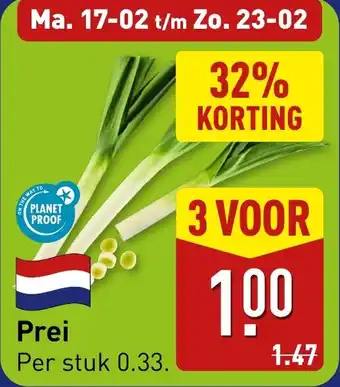 ALDI Prei aanbieding
