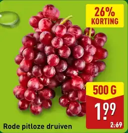 ALDI Rode pitloze druiven aanbieding