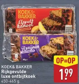 ALDI KOEK& BAKKER Rijkgevulde luxe ontbijtkoek aanbieding