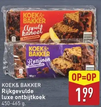 ALDI KOEK& BAKKER Rijkgevulde luxe ontbijtkoek aanbieding