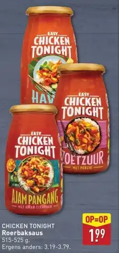 ALDI CHICKEN TONIGHT Roerbaksaus aanbieding