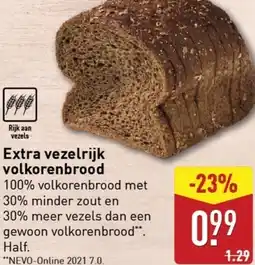 ALDI Extra vezelrijk volkorenbrood aanbieding