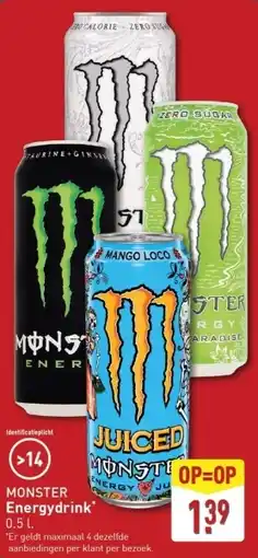 ALDI MONSTER Energydrink aanbieding