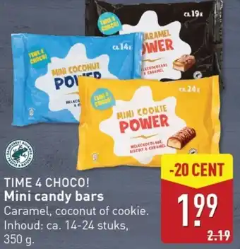 ALDI TIME 4 CHOCO! Mini candy bars aanbieding