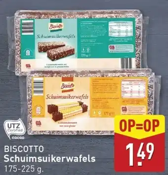 ALDI BISCOTTO Schuimsuikerwafels aanbieding