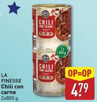 ALDI LA FINESSE Chili con carne aanbieding