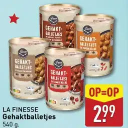 ALDI LA FINESSE Gehaktballetjes aanbieding