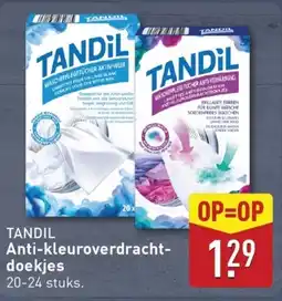 ALDI TANDIL Anti-kleuroverdracht doekjes aanbieding