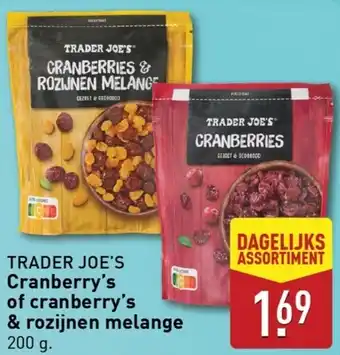 ALDI TRADER JOE'S Cranberry's of cranberry's & rozijnen melange aanbieding