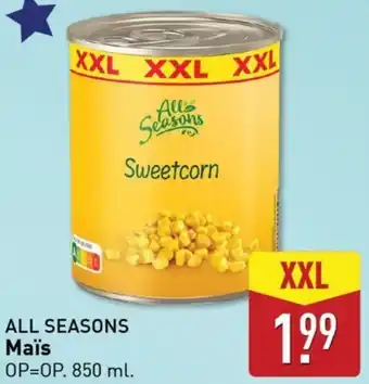 ALDI ALL SEASONS Maïs aanbieding