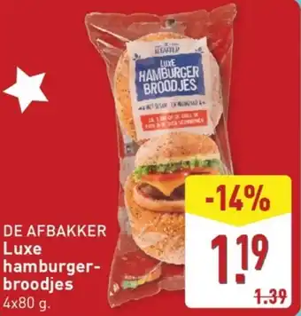 ALDI DE AFBAKKER Luxe hamburgerbroodjes aanbieding