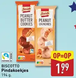 ALDI BISCOTTO Pindakoekjes aanbieding