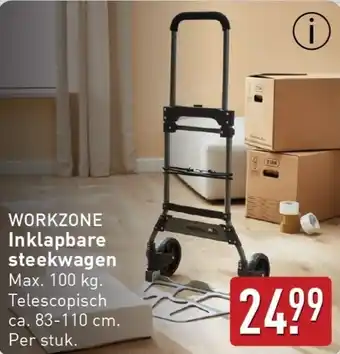 ALDI WORKZONE Inklapbare steekwagen aanbieding