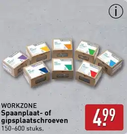 ALDI WORKZONE Spaanplaat of gipsplaatschroeven aanbieding