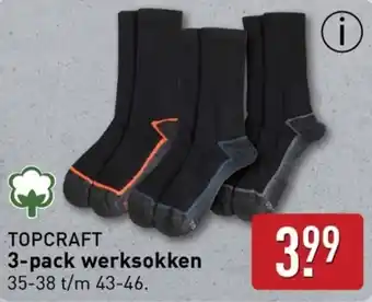 ALDI TOPCRAFT 3-pack werksokken aanbieding